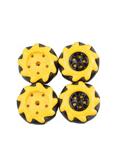 Mecanum Tekerlek Seti 60Mm-K - Sarı 4 Adet