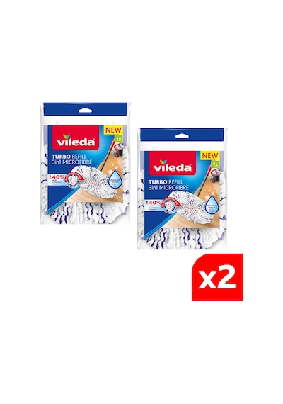 Vileda 2 Paket Turbo 3in1 Extra Pedli Mikrofiber Yedek Paspas Vileda