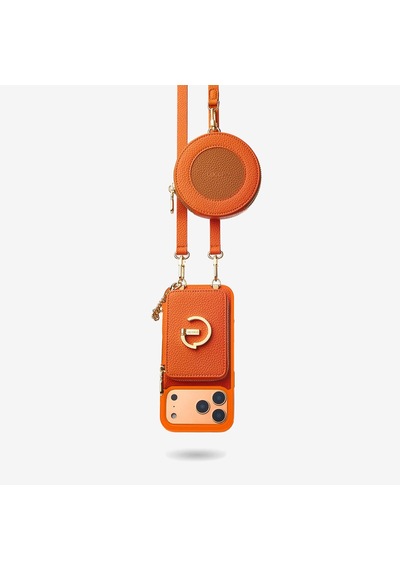 Kombinlenebilir Tasarım Çok Amaçlı Crossbody Telefon Omuz Askısı - By Bera Lina Turuncu
