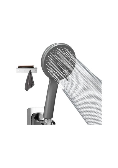 Siyah 5 Fonksiyonlu Ayarlanabilir Dayanıklı Banyo Duş Takımı Pvc Beyaz
