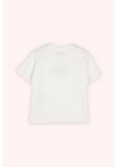 Panço Erkek Çocuk Nakış Detaylı T-shirt Lacivert Beyaz