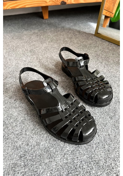 Wolk Shoes Cocuk Sandalet Siyah
