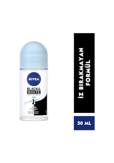Nivea Invisible Black White Pure Kadın Roll-On Deodorant 50 ML