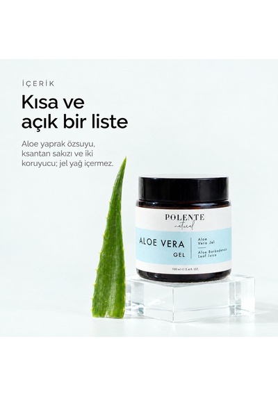 Polente Natural Aloe Vera Jel, Yüz Ve Vücut İçin, 100 Ml Diğer