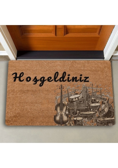 Valerine Life Viyola Ve Baterili Hoş Geldiniz Kapı Önü Paspası 45x70cm