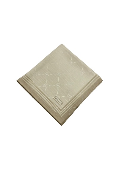 Vakko Pamuk İpek Eşarp - Bordürlü Monogram - Soft Bej Soft Bej