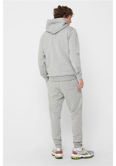Only & Sons - Erkek Gri Hoodie Sweatshirt - 22018685 Açık Gri Melanj