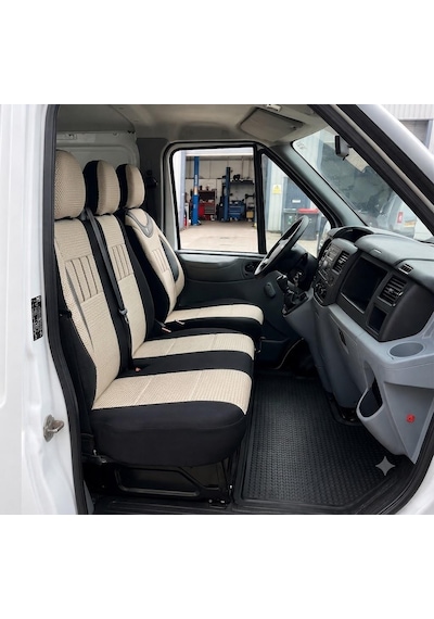 Iveco 72 150 Kamyonet 2+1 Koltuk Kılıfı Bej-Siyah