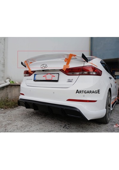 Hyundai Elantra 2016-2018 Boyasız Gtx Bagaj Spoileri-fiberglass