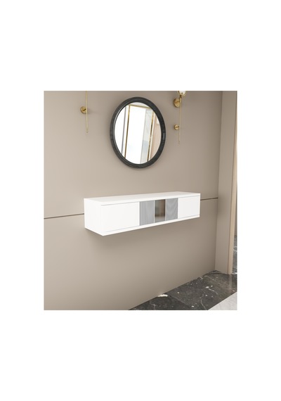 Semi 90 Cm Duvara Monte Kapaklı Raflı Makyaj Masası Dresuar Beyaz-gümüş Beyaz-gümüş Semi 90 Cm Duvara Monte Kapaklı Raflı Makyaj Masası Dresuar Beyaz-gümüş Beyaz-gümüş