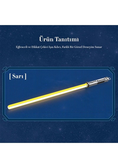 Reobrix 99012 Işın Kılıcı Sarı Yaratıcı Yapı Blok Seti Building Blocks Lightsaber - 598 Parça