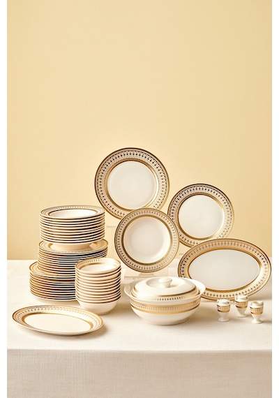 Emsan Empire Bone Imperial 55 Parça 12 Kişilik Yemek Takımı Gold Altın