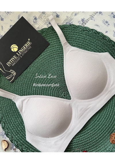 Softease V Yaka Balensiz Dikişsiz Lazer Kesim Rahat Soft Kumaştan Pudra