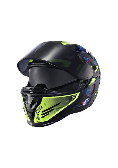 Ff869 Glaxy Motosiklet Kaskı Güneş Vizörkü Full Face Motorcu Kask Çok Renkli