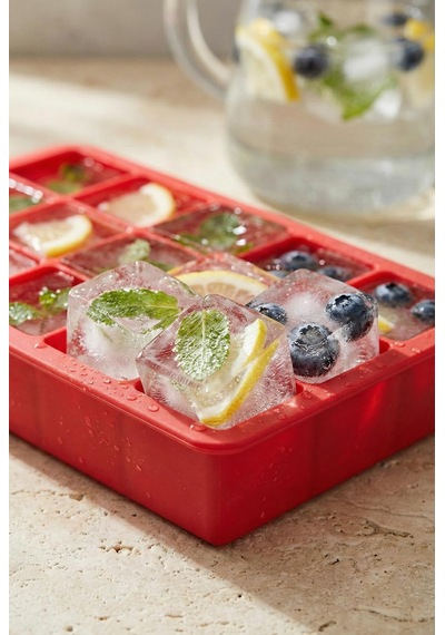 15 Hazneli Silikon Buz Kalıbı & Çok Amaçlı Buzluk Ve Dondurucu Organizeri 12x19 Cm Karışık