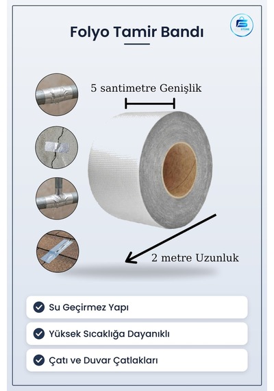 Yüksek Sıcaklu011fıa Dayanan Su Geçirmez Folyo Bant Çatı Duvar Ça