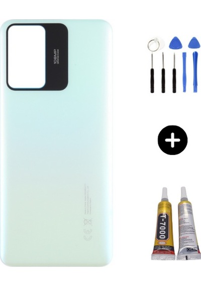 Redmi Note 12s Uyumlu Arka Pil Kapağı Yeşil + Montaj Seti Çok Renkli