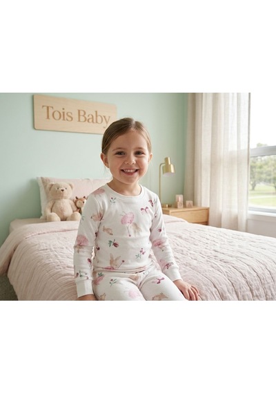 Tois Baby Kız Çocuk Pijama Takımı Beyaz