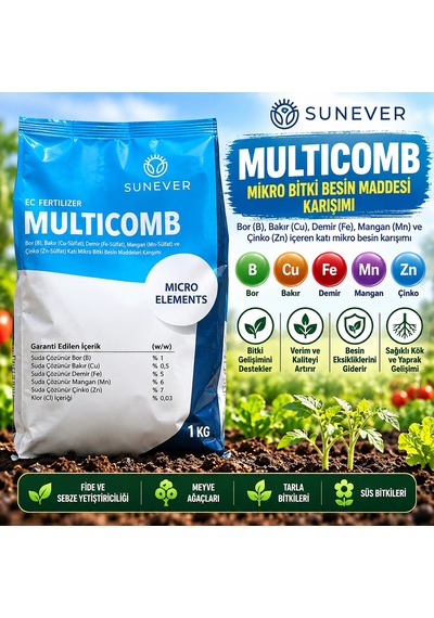 Multıcomb 1 Kg Mikro Elementli Bitki Besleme Gübresi