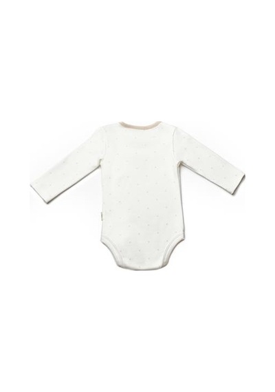 BabyCosy Organic Wear Bebek 3'lü Uzun Kollu Body %100 Organic Pamuk, Yenidoğan Serisi -csy8124 Ekru