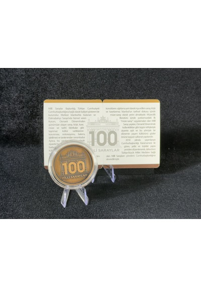 Darphane Milli Saraylar Başkanlığının 100. Yılı Bronz Okside Hatıra Sikke Çil Kapsül İçinde Sertifikalı