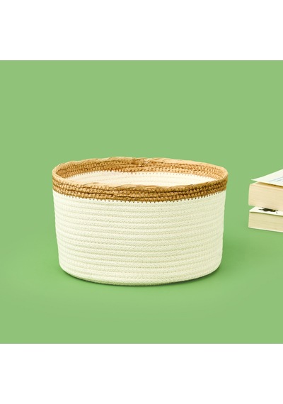 Living Boho Style Sepet - Beyaz / Bej - 22x11 Cm Çok Renkli