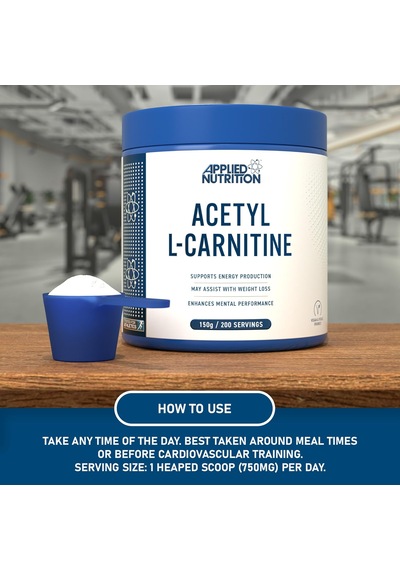 Applied Nutrition L-carnitine Carnitine Brain High Strength Energy Boost & Weight Management 200 Servis Aromasız