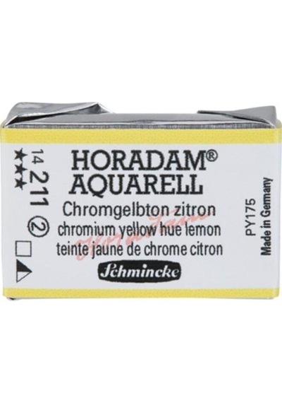 Schmincke : Horadam Aquarell Artist Sulu Boya : Tam Tablet : Seri 2 211 Chrome Yellow Lemon No Lead
