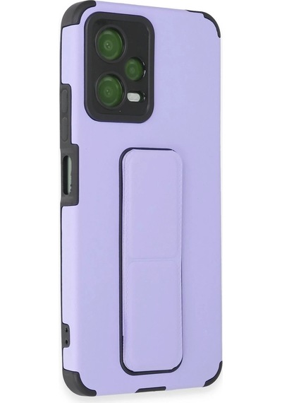 Newface - 777 - Xiaomi Poco X5 5g Kılıf Mega Standlı Silikon - Novapazr - - Lila