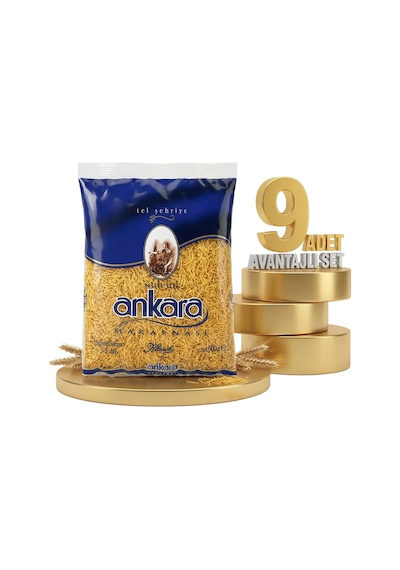 Ankara Makarna Tel Şehriye 9x500 Gr