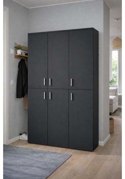 Zeyna Ayakkabılık - Çok Amaçlı Dolap - Kiler Dolabı - 120 Cm Antrasit