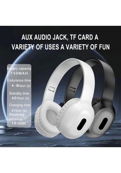 Kulaklık Bluetooth Sd Kart 2.4 Ghz Apricot Ap-btp2 Beyaz