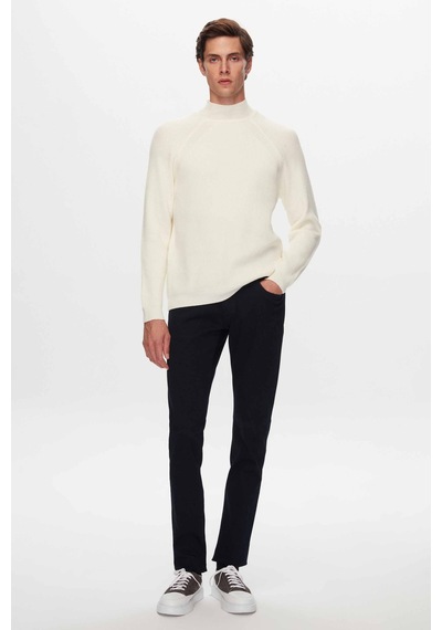 Twn Slim Fit Ekru Selanik Örgü Kazak 3ec0622567721 E01