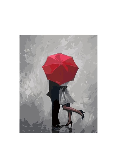 Gizli Saklı Aşk Sticker Çerçevesiz 50x65 Sayılarla Boyama Hobi Seti