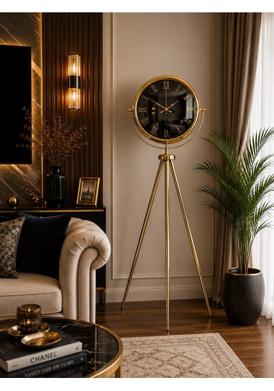 Gold Premium Aynalı Tripod 150 X 45 Cm Ayaklı Saat Diğer