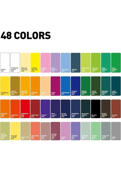 Hımı Twin Cup Gouache Set 48 Renk X 12 Gr Guaj Boya + 3 Fırça Peach Fuzz Case Karışık Renkli