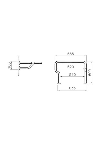 Artema A44445 Tutunma Barı 60 CM Krom