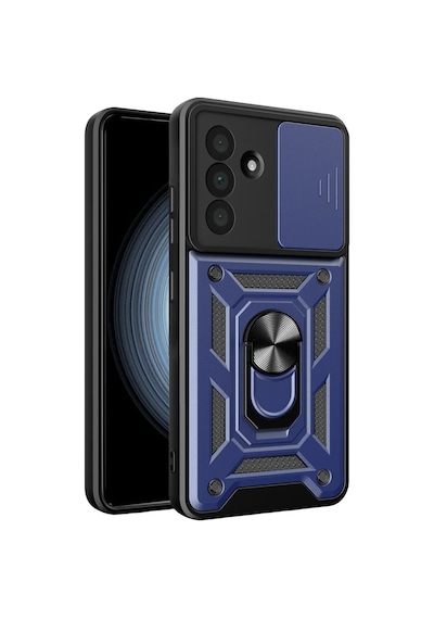 Samsung Galaxy A37 5g Pars Lens Yüzüklü Silikon - Lacivert 0.2M-Çok Renkli