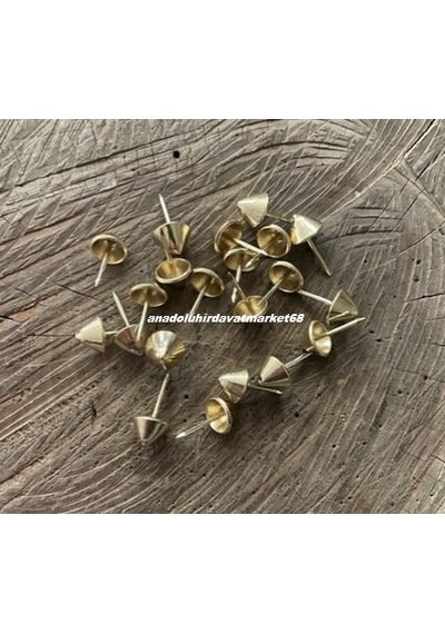 Dmr Konik Kabara Raptiye Sivri Kabara Kanepe Koltuk Çivisi Sarı 11mm 50adet 11 MM