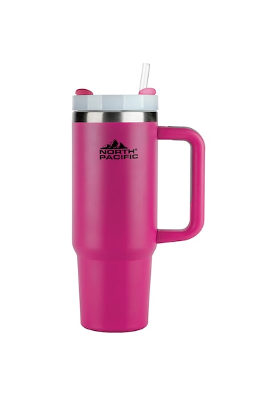 Kulplu Pipetli Termos - 900 Ml Koyu Pembe
