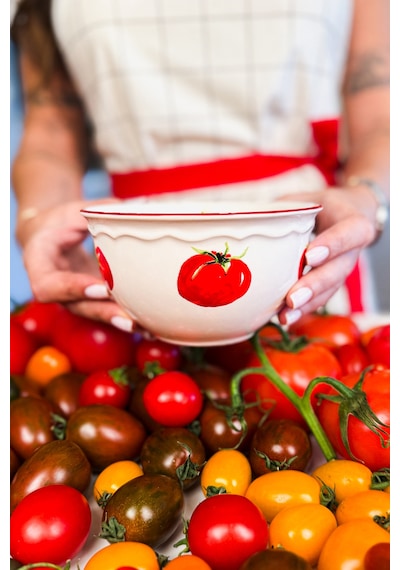 Rakle x Bengi Kurtcebe Pomodoro Stoneware 4'lü Çorba Kasesi Seti 15 cm