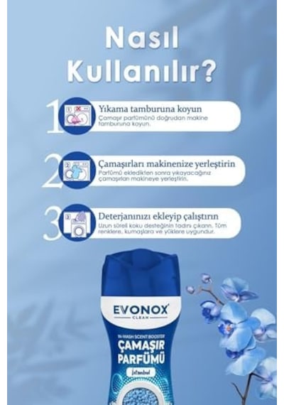 Evonox Clean Granül Çamaşır Parfümü & Çamaşır Yumuşatıcı İstanbul Kokusu 124-Pembe