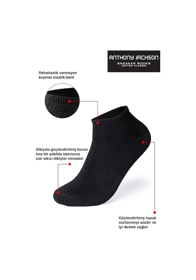 Giorgina Ferri 10'lu Kutu Bambu Premium Dikişsiz Bay - Sneaker Çorap