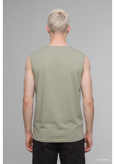 Defacto Boxy Fit Bisiklet Yaka Pamuklu Basic Atlet I6255ax26hsgn497 Yeşil-gn497