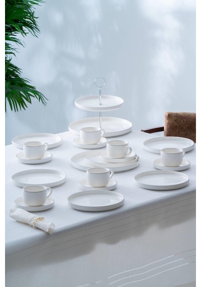 Acar Sierra 6 Kişilik 20 Parça Brunch Seti - Silver