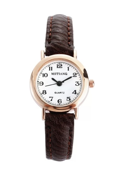 Adorn Yuvarlak Vintage Retro Saat Beyaz