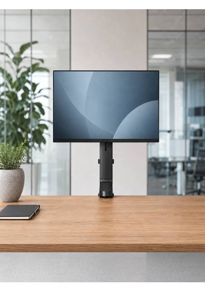 17"-32" Ergonomik Yükseklik Ayarlı Tek Monitör Standı, 8kg Taşıma Kapasitesi