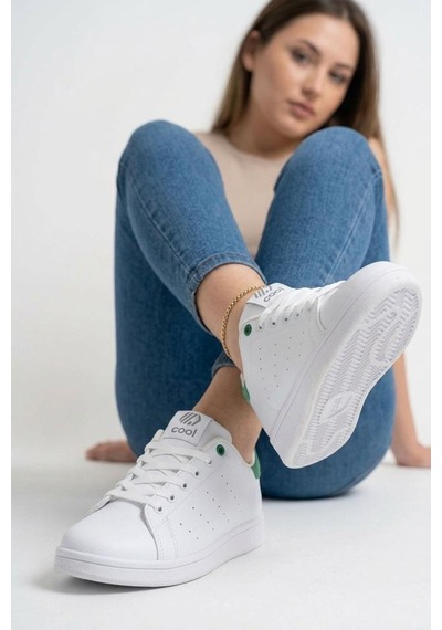 Pisagor Cool Ursula Unisex Sneakers Spor Ayakkabı Beyaz - Yeşil