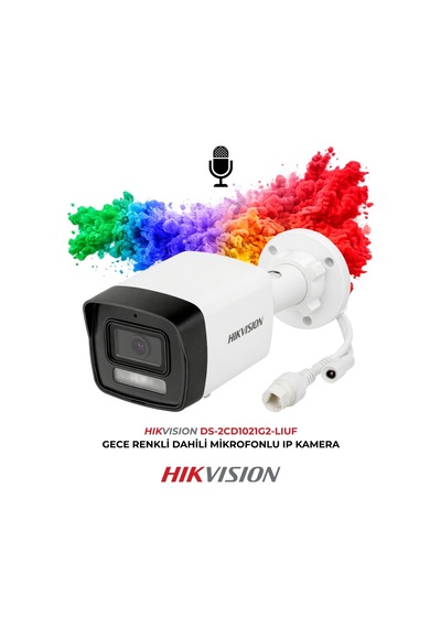 Ds-2cd1021g2-lıuf 2mp Hybrid Light Gece Renkli Poe Bullet Ip Kamera