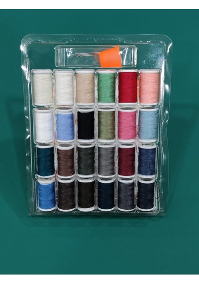 Dikiş Iplik Seti 24 Adt Dikiş Ipi Seti, 5 Adet Dikiş Iğnesi,yüksük, Dikiş Nakış Kiti